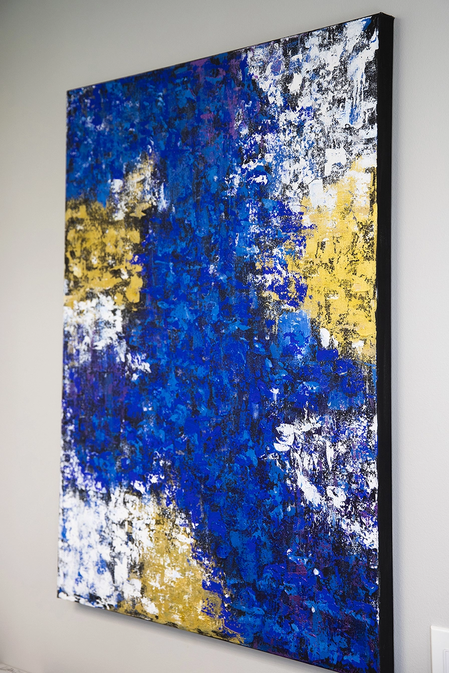 Dark blue with yellow and white by Dr. Ahmed