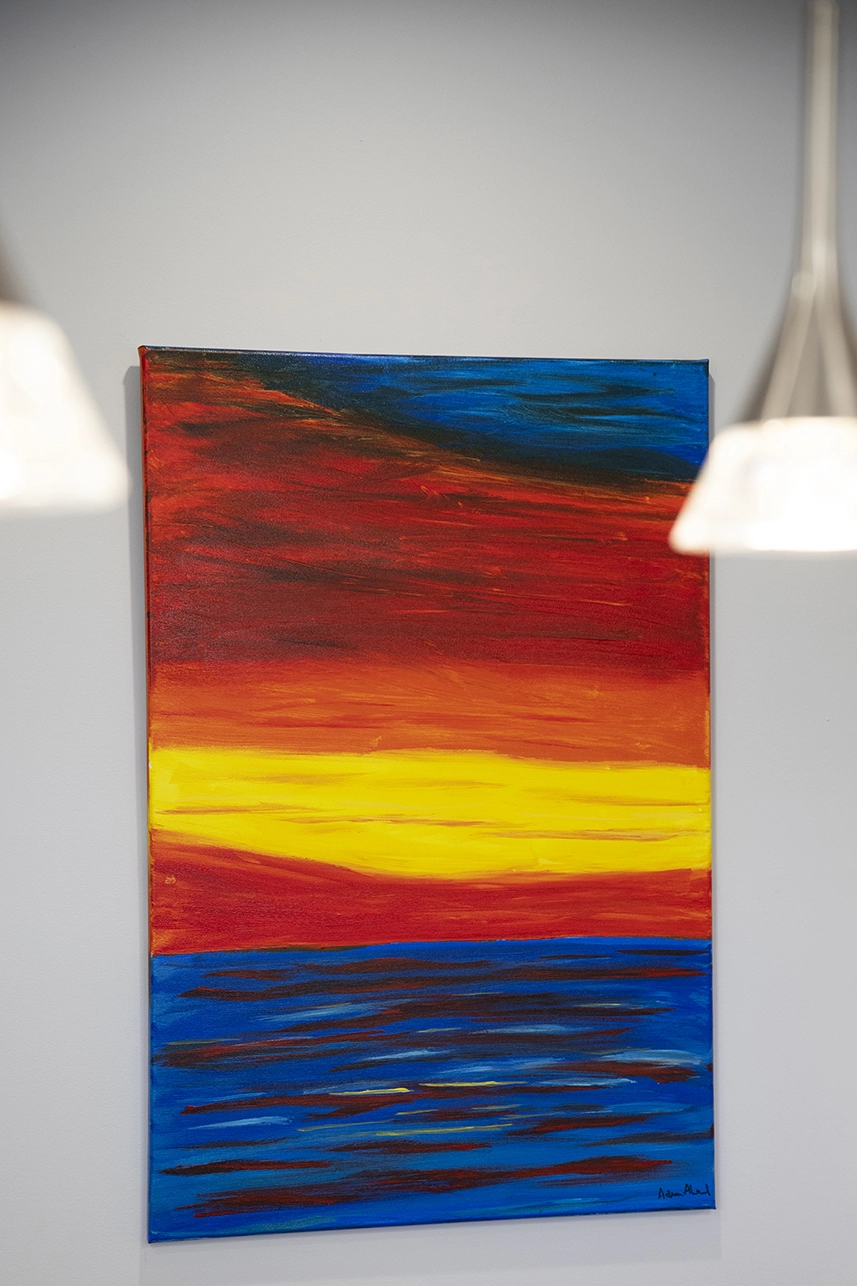 Abstract sunset over the ocean by Dr. Ahmed
