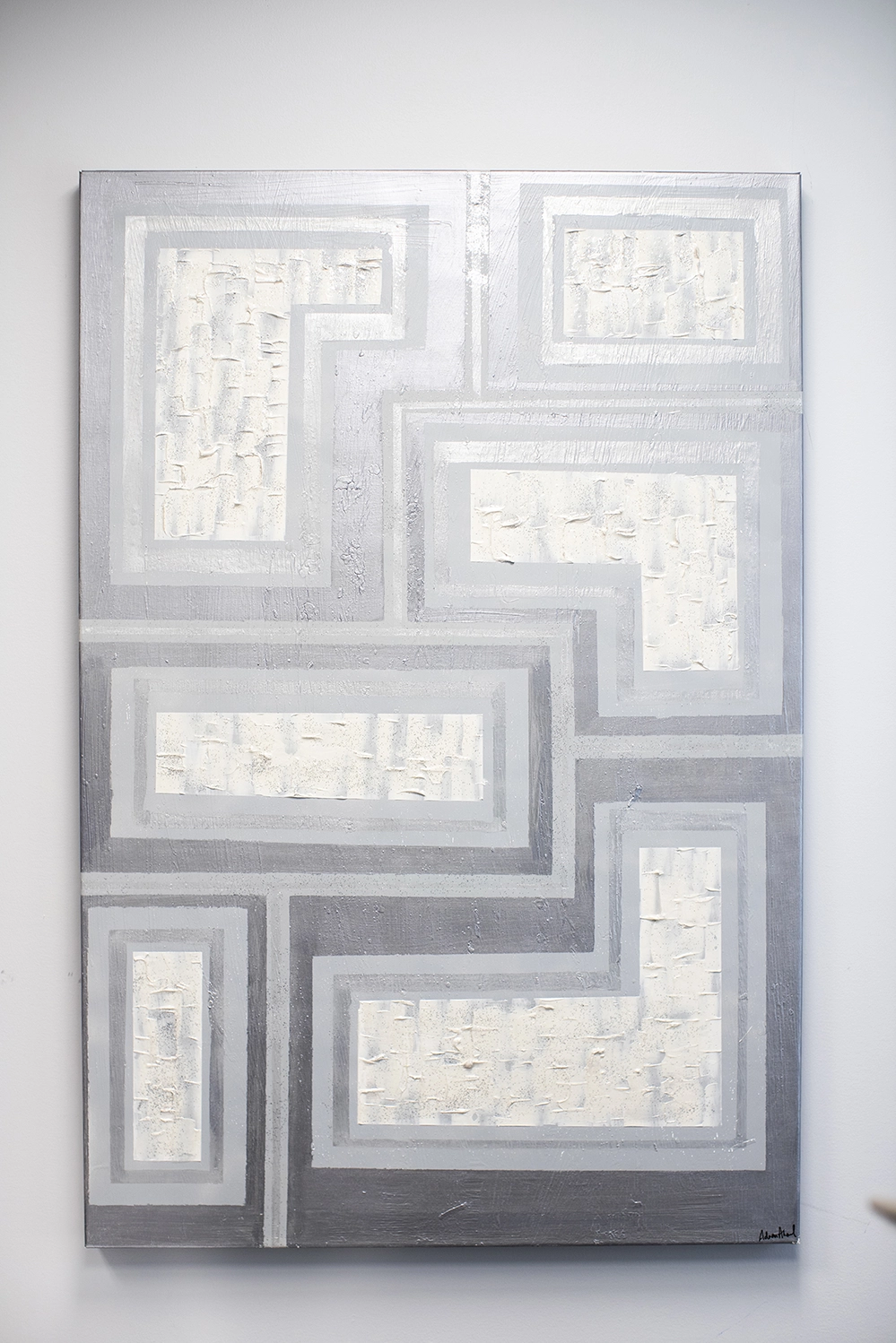 Abstract gray and white shapes by Dr. Ahmed
