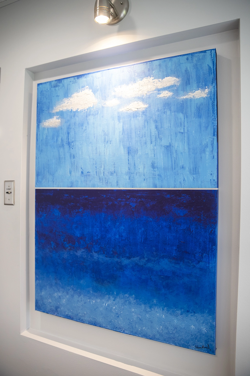 Blue sky over the ocean by Dr. Ahmed
